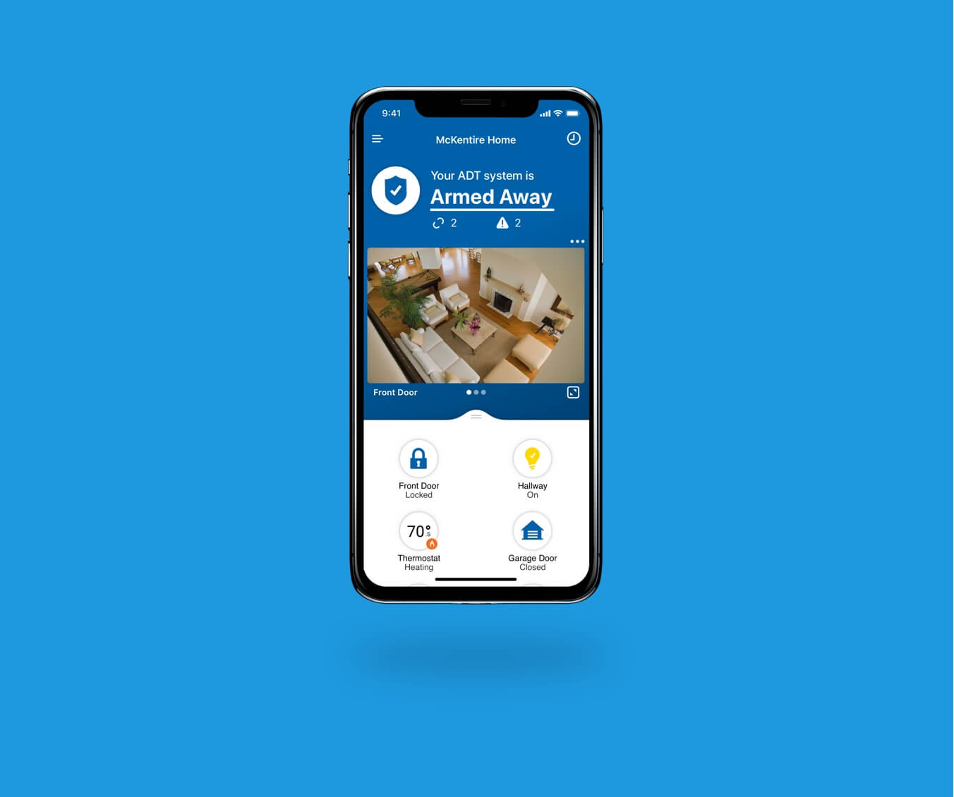 View your home security cameras from the ADT mobile app